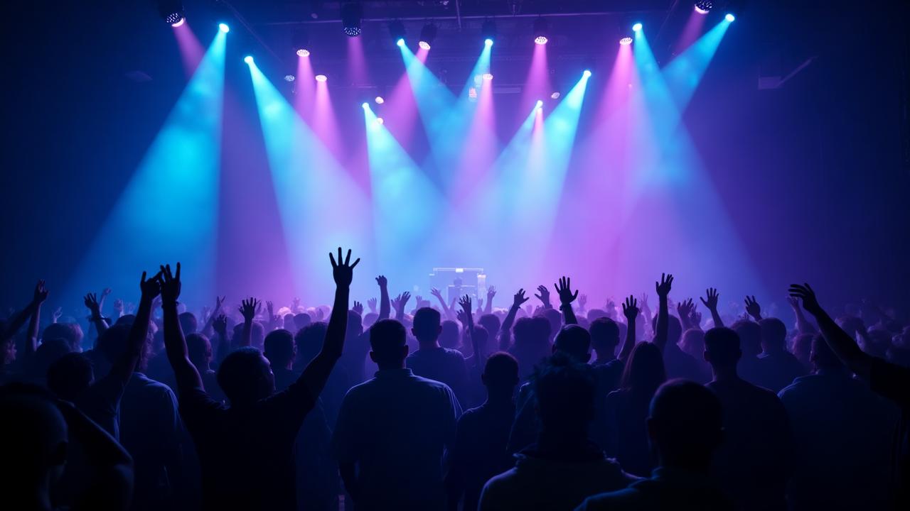 Corporate Event DJ Dublin - professional entertainment with stage lighting at business event